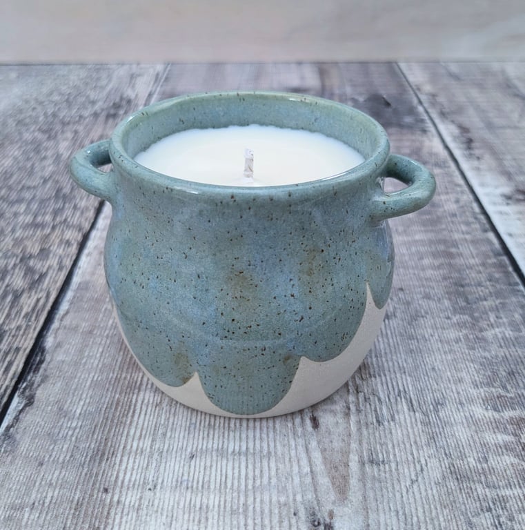 Perfectly Imperfect Soy wax ceramic candle pot