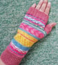 Fingerless Gloves - Hand Knitted - Multicoloured - Image 2