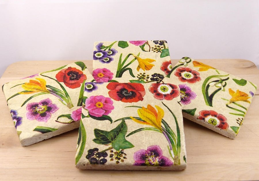 Set of 4 Marble Coasters