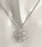 Sterling Silver Flower Chainmaille Pendant - Image 5