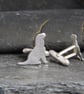 Labrador Dog Silhouette Sterling Silver Cufflinks  - Image 2