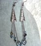 Glass Heart & Beaded Earrings  - Image 3