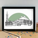 Bishop's Stortford Skyline Art Print