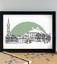 Bishop's Stortford Skyline Art Print