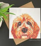 Apricot Cockapoo Card; Birthday, Blank or Personalised for any occasion - Image 5