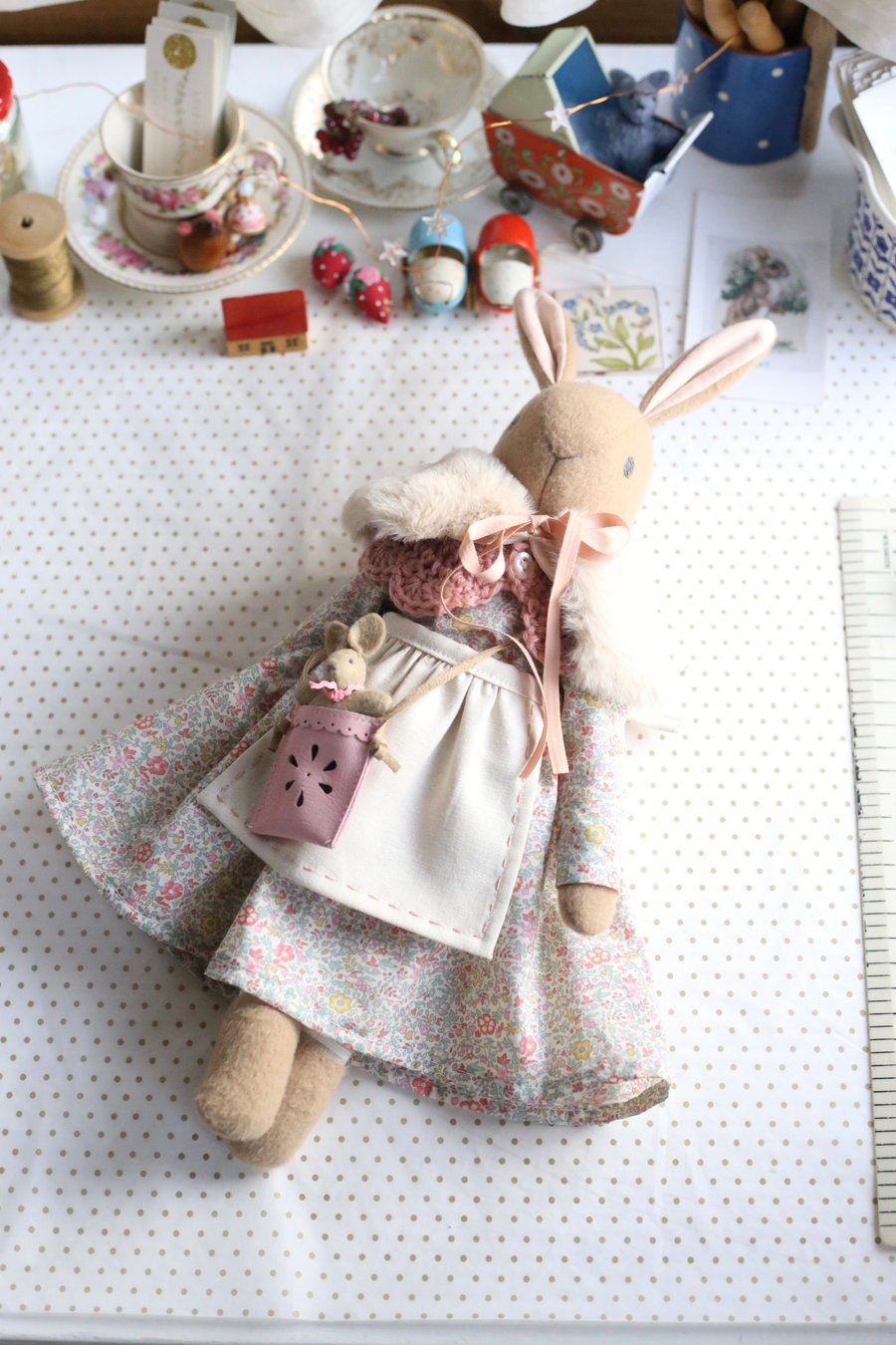 Heirloom Liberty Bunny - Medium size Katie and Millie