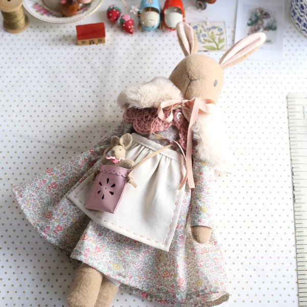 Heirloom Liberty Bunny - Medium size Katie and Millie