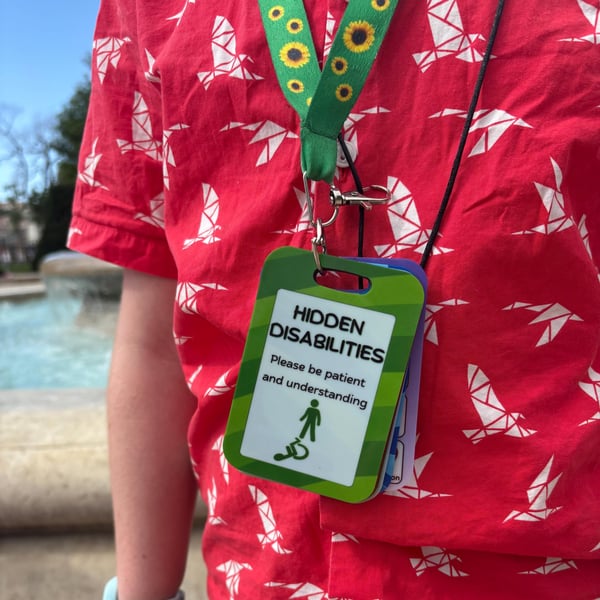 Hidden Disabilities Awareness Badge (PVC Lanyard Card Free Black Lanyard)