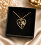 Handmade Pressed Flower Heart Resin Necklace Botanical Gift for Her