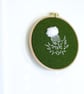 Scottish thistle embroidery on emerald green Harris tweed, 6.5" - Image 3