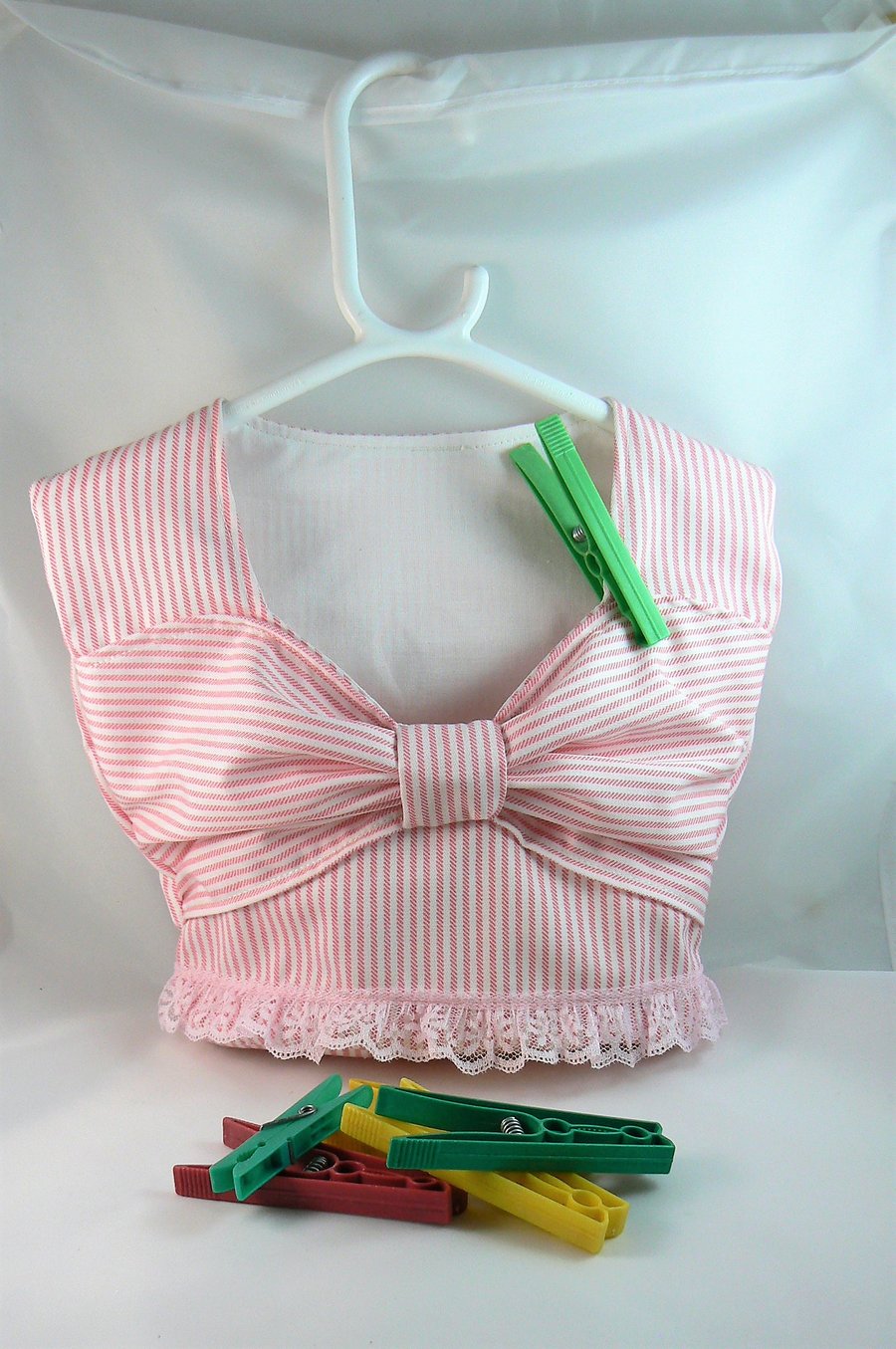 Peg Bag (crop top style) pinstripe