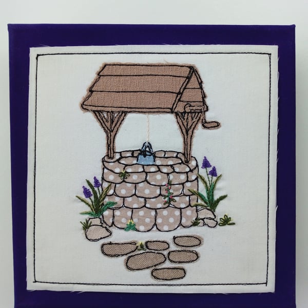 Wishing Well Textile Art