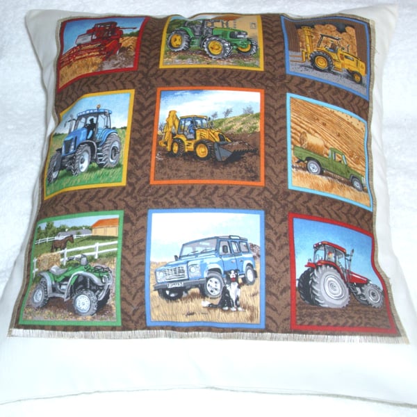 ON the Farm Farm vehicles cushion