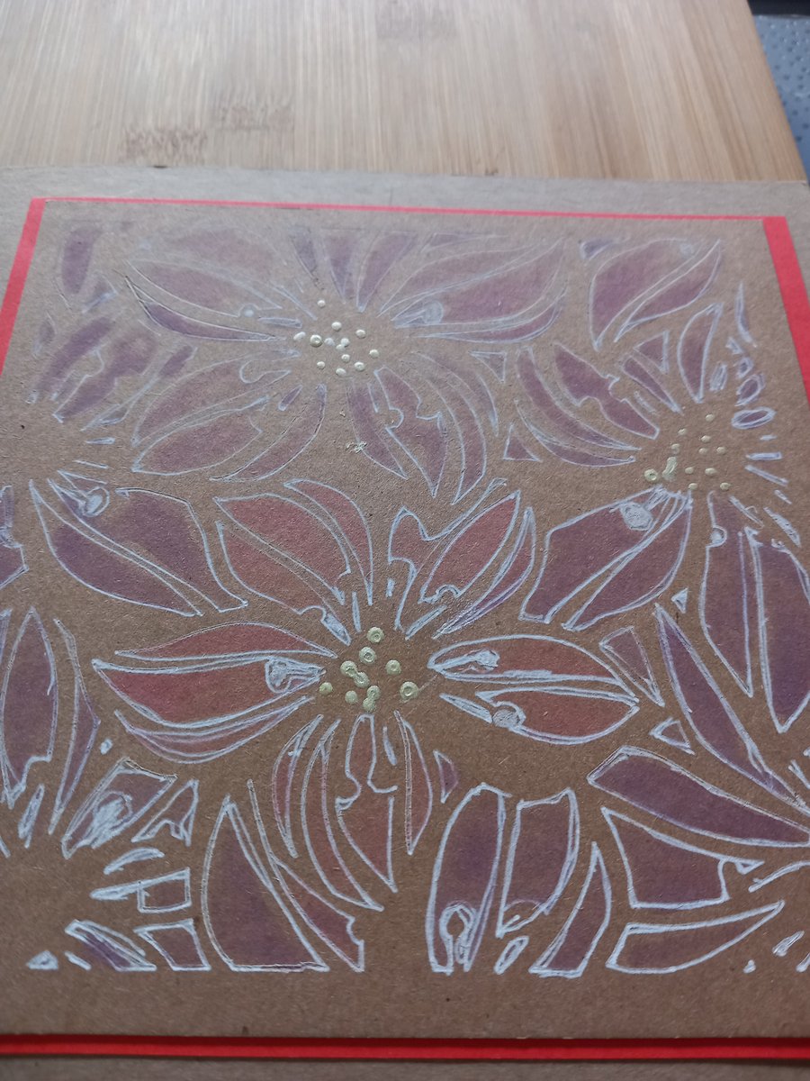 Watercolour greetings card on kraft card congratulations thank you good luck