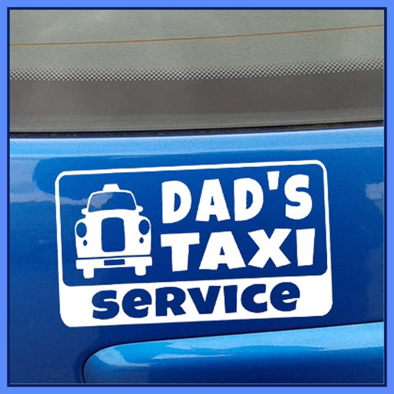 DAD'S TAXI SERVICE car Sticker Vinyl Decal