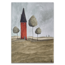 Whimsical House Painting - Original Art - Fairytale Illustration - Unframed 