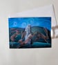 Spiral Dance Greetings Card (Pagan, Wiccan, Hare, Standing Stones) - Folksy