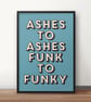 Ashes to Ashes Lyric Poster Print - Retro Typography Wall Art - Image 3