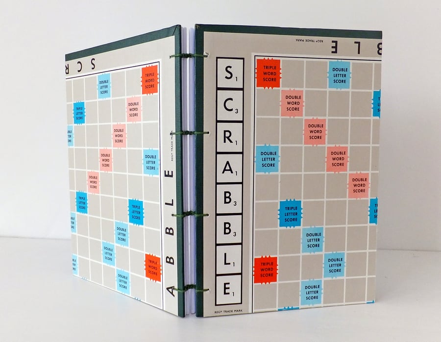 Scrabble journal, Travel Journal, Eco-friendly Notebook