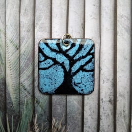 "Bare Branches" pendant in enamelled copper 208 