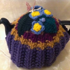 Floral Knitted Teapot Cosy 