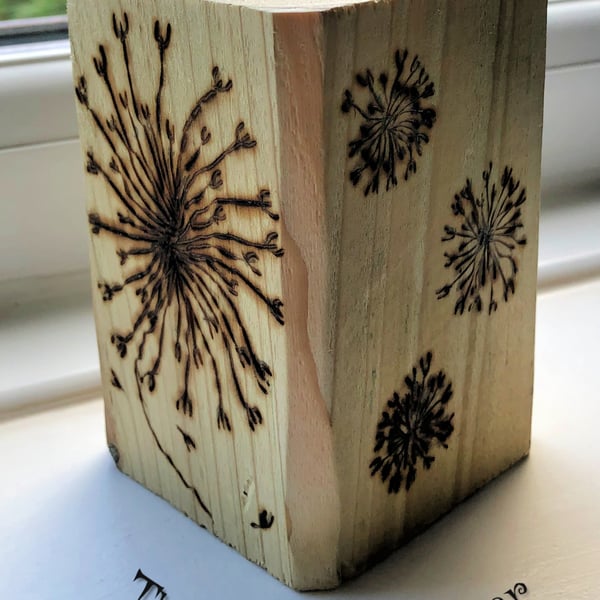 Rustic wooden tealight holder 