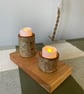 Natural Birch Bark Candle Holders – Handmade Solid Wood–Select Your Exact Piece - Image 4