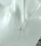 Silver Bar Necklace with Hammered Texture - Image 5