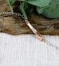 Sterling Silver & Copper Bar Bracelet. With Flower, Adjustable fit up to 21cms - Image 2