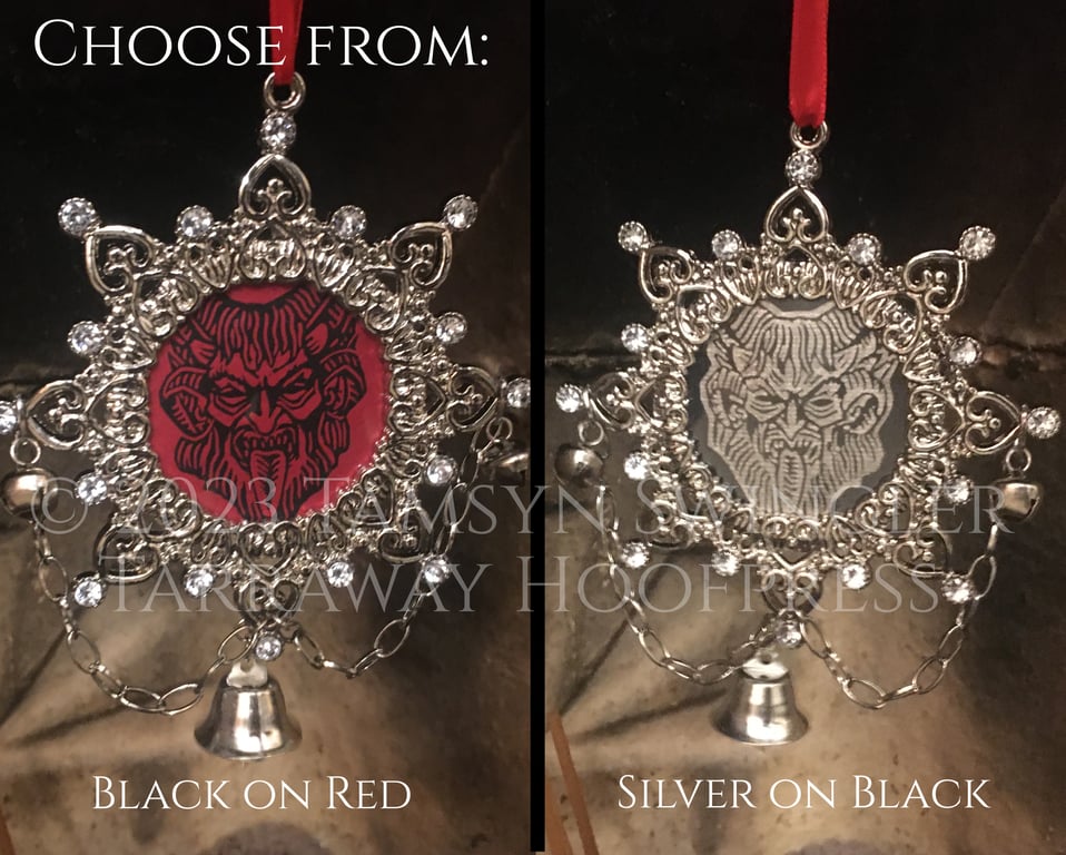 6 Horned Krampus - Hanging Decorations - 2 Versions Available