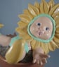 Ceramic Garden Plant Pot Yellow Sunflower Baby Figurine Ornament Decoration. - Image 5