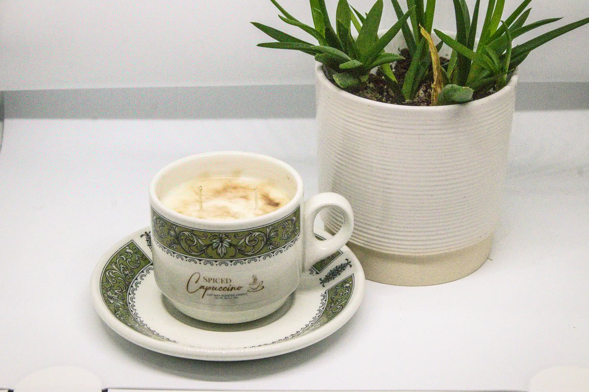 Maguire Candles - Scented Jar Candle in Coffee Cup & Saucer!