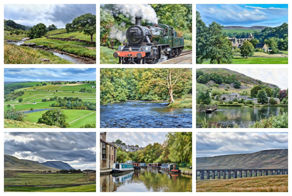 Yorkshire Dales Greeting Cards A5 Pack of 9