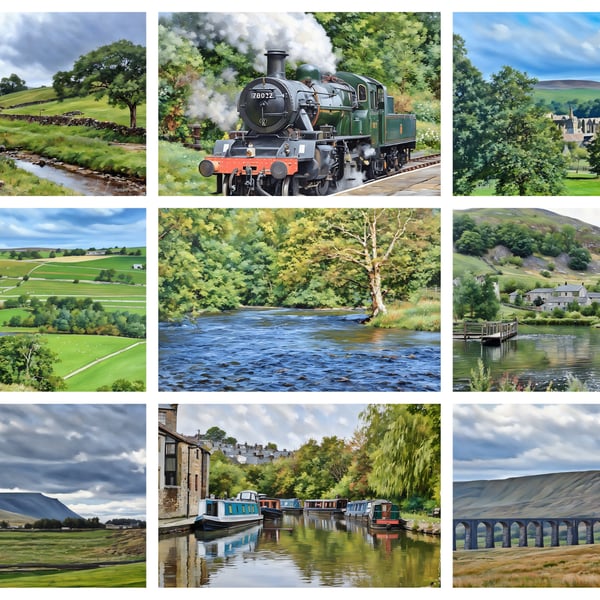 Yorkshire Dales Greeting Cards A5 Pack of 9