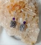 Amethyst & Tibetan Silver Earrings - Image 2