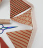 Mini bunting in red and gold. Free uk delivery.   - Image 4