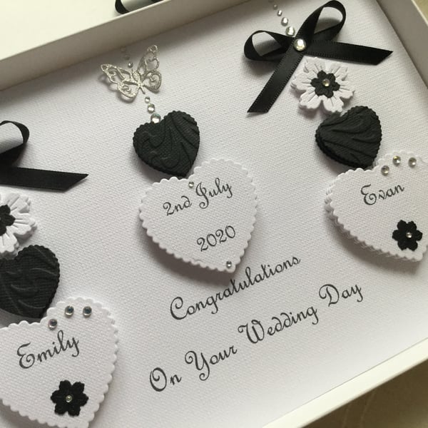 Personalised Handmade Wedding Card Gift Box Keepsake Engagement Any Anniversary