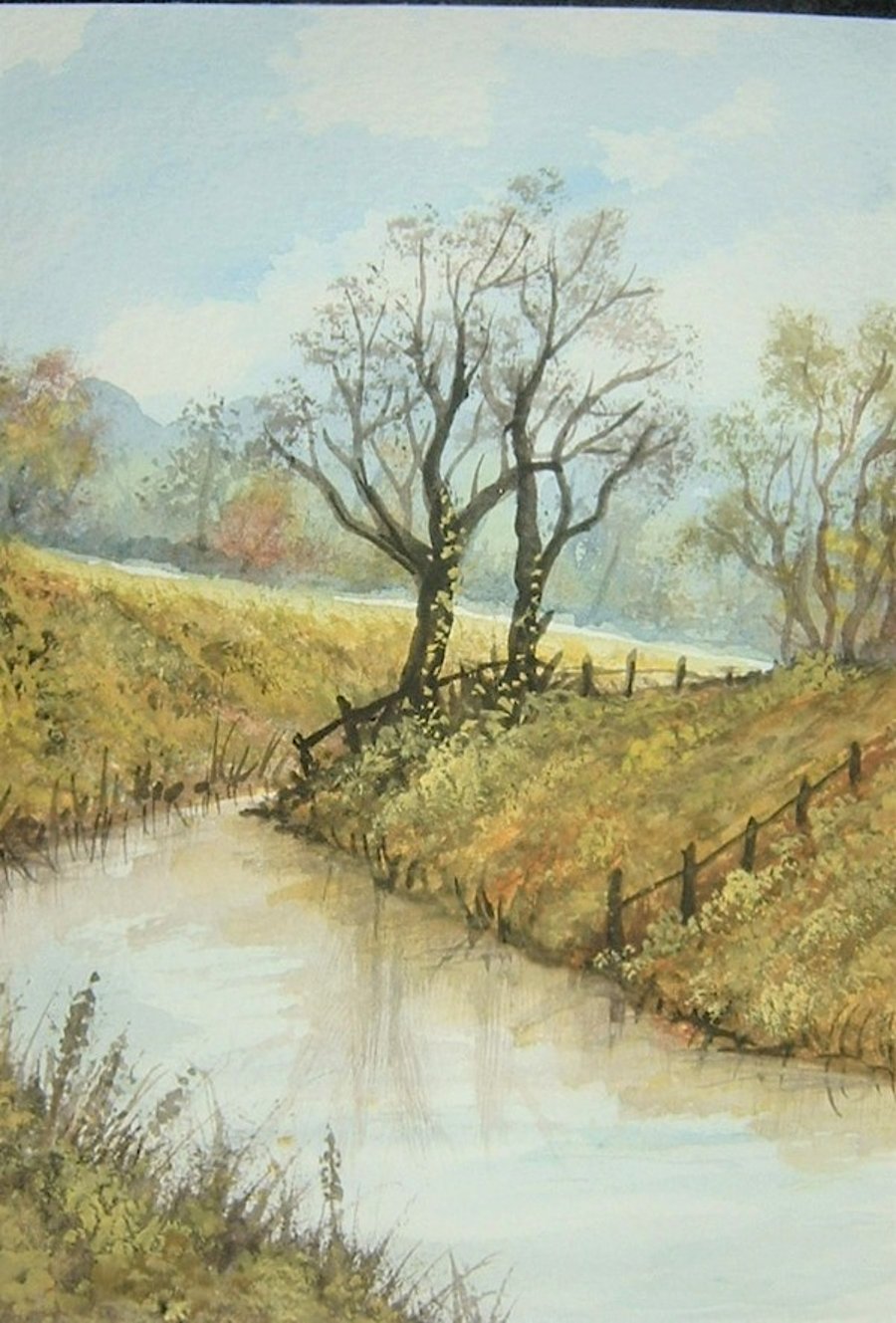 original art watercolour landscape painting ( ref F 182)