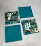 Cats coasters, Set of 4 fabric coasters, Handmade - Image 8