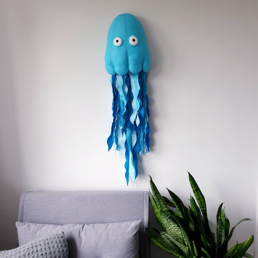 JELLYFISH - Felt Faux Taxidermy - Wall Mounted Animal Head