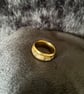 resin ring with black mica and gold leaf - Image 3