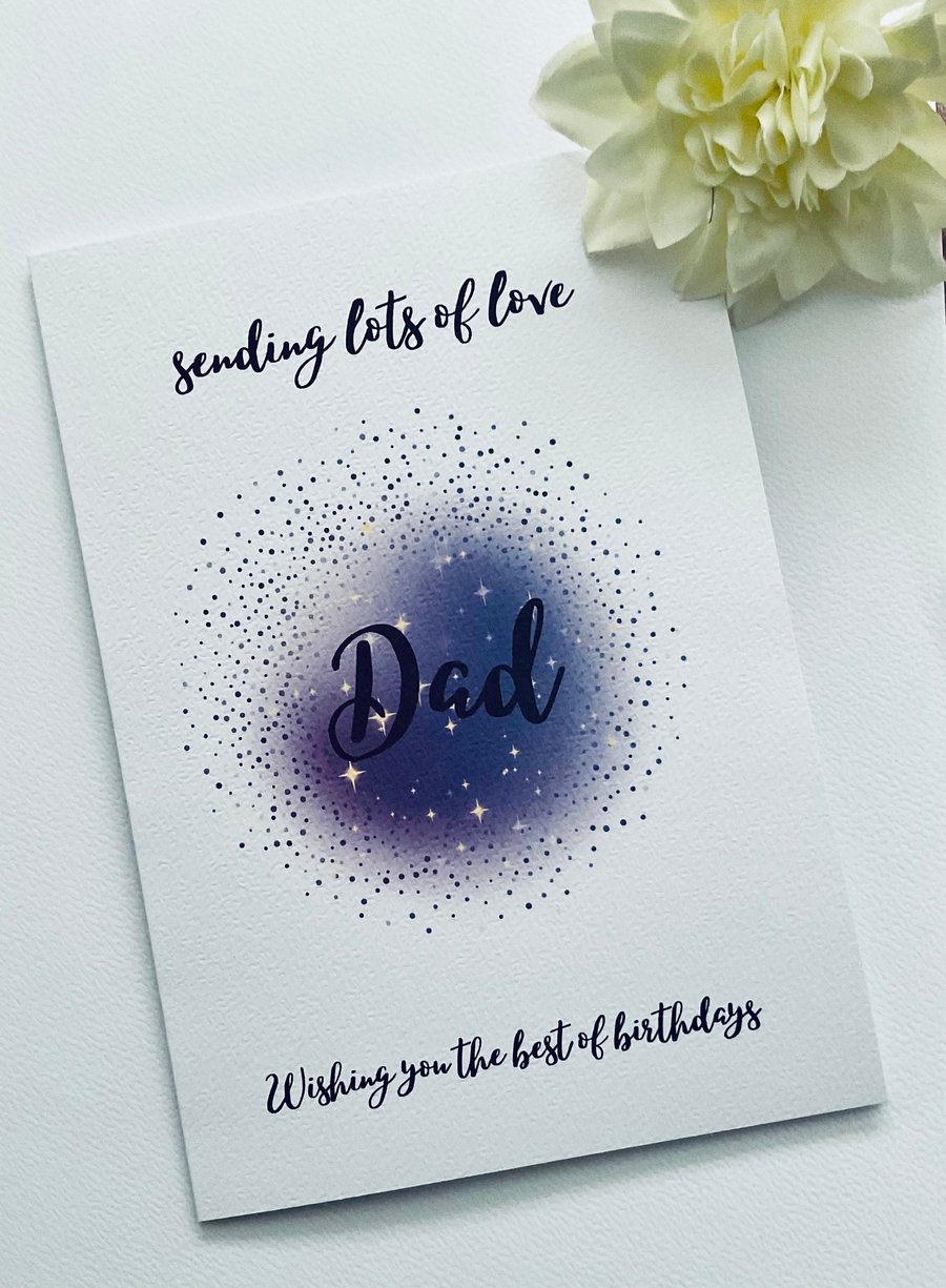Dad birthday greeting card, can be customised for any relative, Son, Brother, Gr