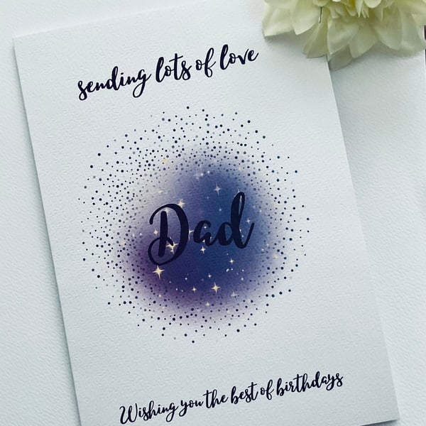 Dad birthday greeting card, can be customised for any relative, Son, Brother, Gr