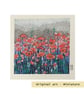 Miniature landscape painting - A patch of red poppies - Image 2
