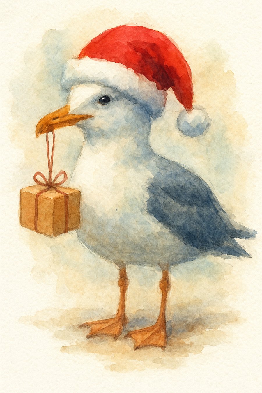 Father Christmas Seagul Card