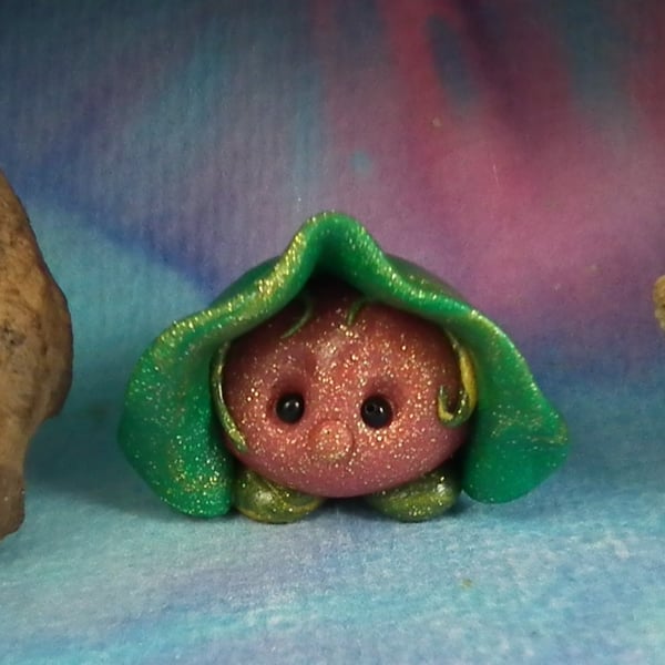 Original Squat BerryHead Gnome 'Frannie' 1" OOAK Sculpt Ann Galvin
