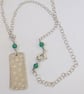 Daisy Necklace, Sterling Silver, Hand Stamped - Image 6