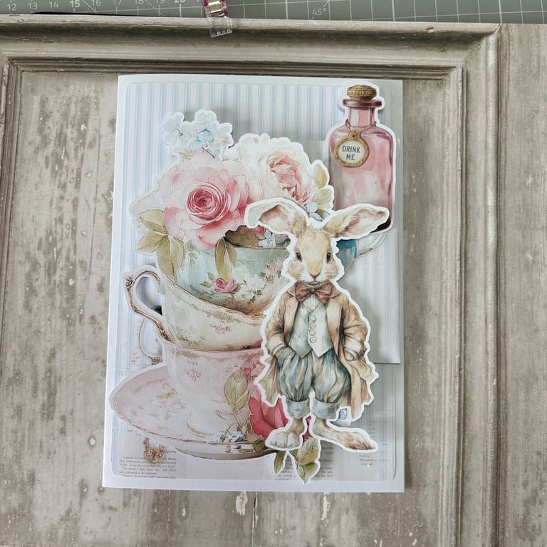 Greeting Card - A Most Curious Tea Party - March Hare - Tea Bag Gift C263