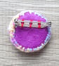 Brooch pin, buttons & beads, Round, Molly  - Image 4