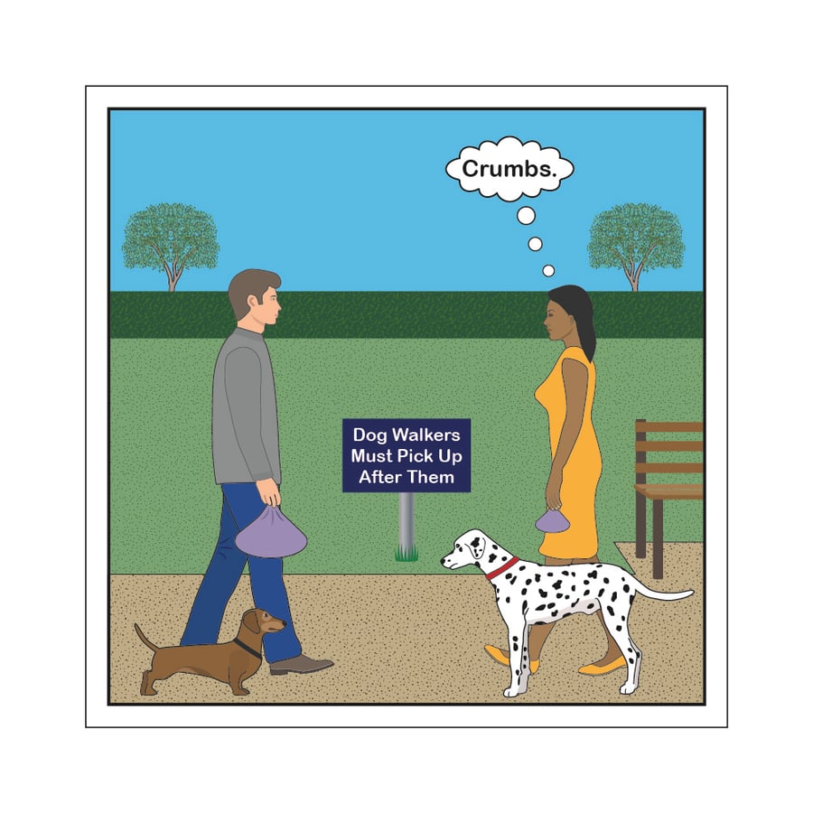 Dog Walkers Postcard